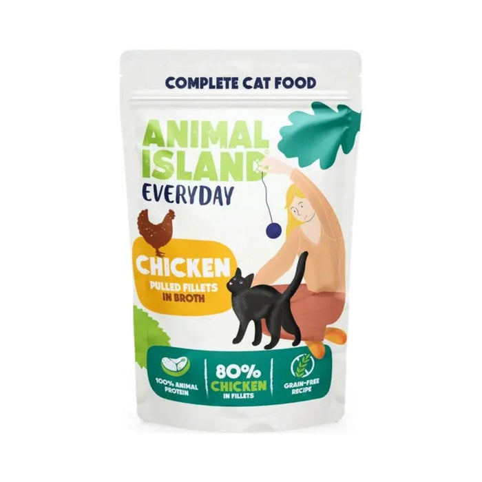 ANIMAL ISLAND Everyday Chicken and Beef fillets in broth - wet cat food - 4 x 85g