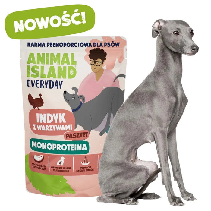 ANIMAL ISLAND Everyday Monoprotein Veal, Duck, Turkey - wet dog food - 9x300g