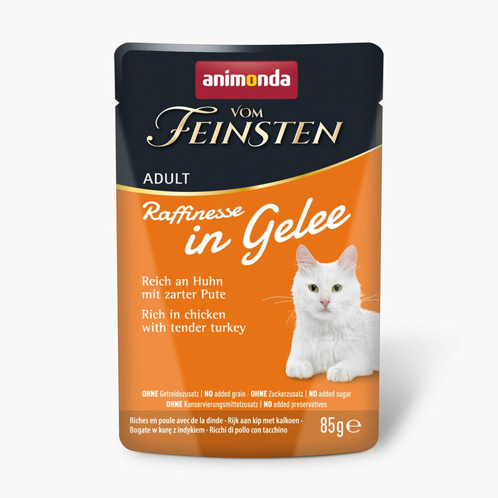 ANIMONDA Vom Feinsten Adult Raffinesse in Jelly rich in Chicken with Turkey - wet food for cats - 85g