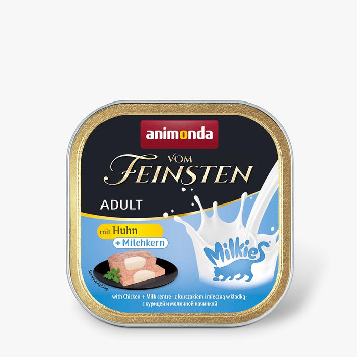 ANIMONDA Vom Feinsten Adult Milkies with Chicken and Milky Filling - Wet Food for Cats - 100g