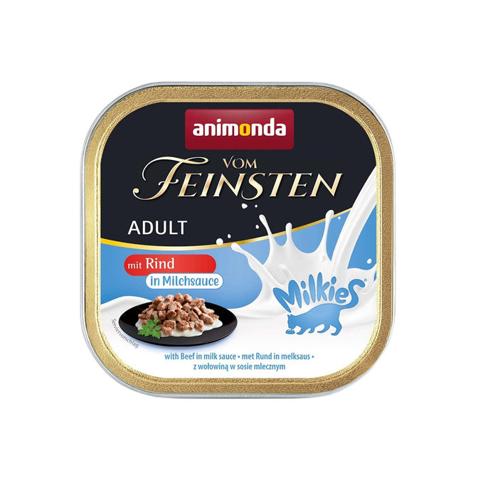 ANIMONDA Vom Feinsten Adult Milkies with Beef in Milk Sauce - Wet Cat Food - 100g