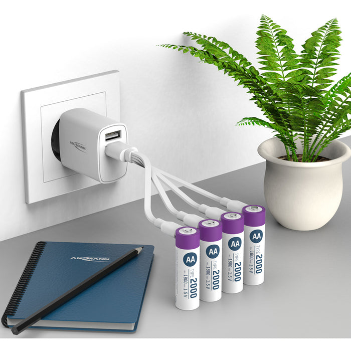 BATTERIES ANSMANN 5434 2000MAH USB-C 4PCS