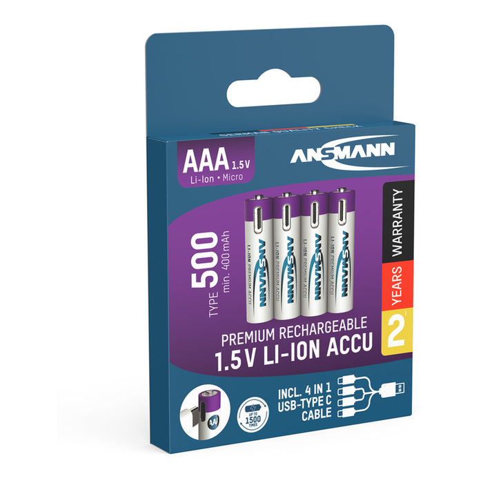 BATTERIES ANSMANN 5378 500MAH USB-C