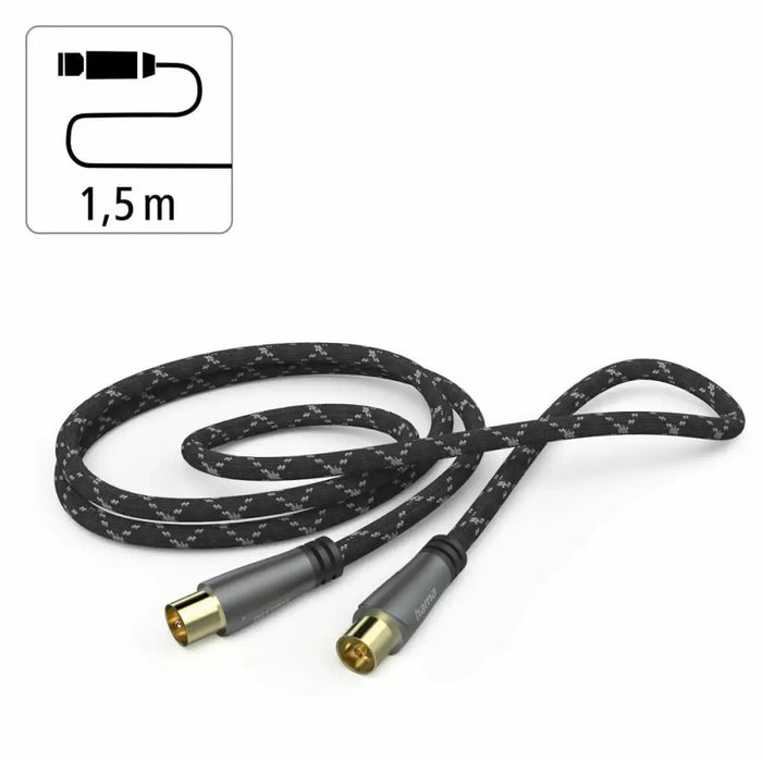 Antenna cable Hama 00205070 Black 1,5 m - Електроника Телевизори<<<Компютри| Електроника<<<BigBuy&&&Аудио и Видео