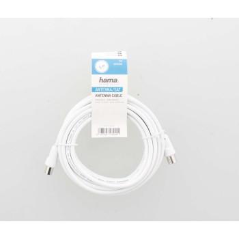 Antenna cable HAMA 205031 Coaxial male - Coaxial female 10 m 75dB Shielded White - Антенни кабели<<<Кабели<<<ValiAPI