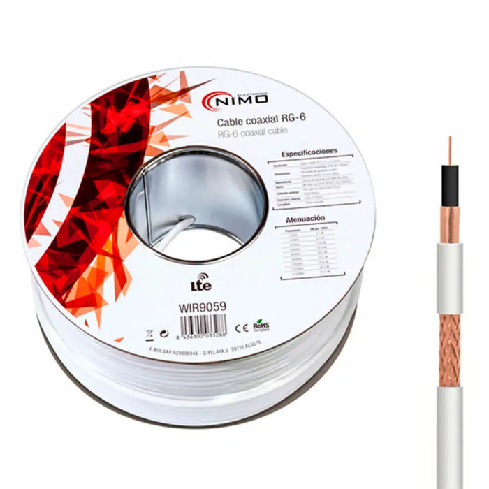Antenna cable NIMO 100 m - Електроника Телевизори<<<Компютри| Електроника<<<BigBuy&&&Аудио и Видео Кабели<<<Електроника