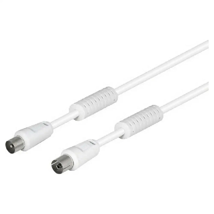 Antenna cable TM Electron White 2,5 m - Компютър Кабели и адаптери<<<Компютри| Електроника<<<BigBuy