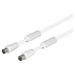 Antenna cable TM Electron White 2,5 m - Компютър Кабели и адаптери<<<Компютри| Електроника<<<BigBuy