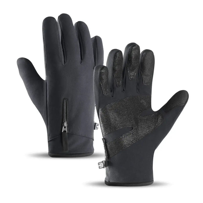 Anti-slip winter phone sports gloves (size XL) - black - Cycling gloves<<<HurtelXML