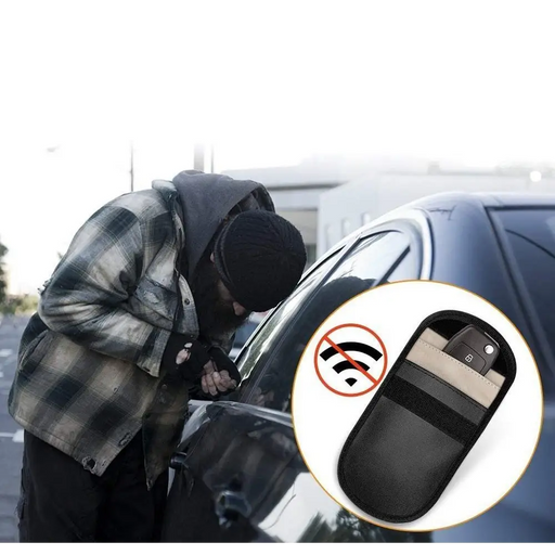 Anti-theft case for car keys blocking radio waves Keyless Faraday Box cover Faraday cage 14 cm with 10 cm black - Other