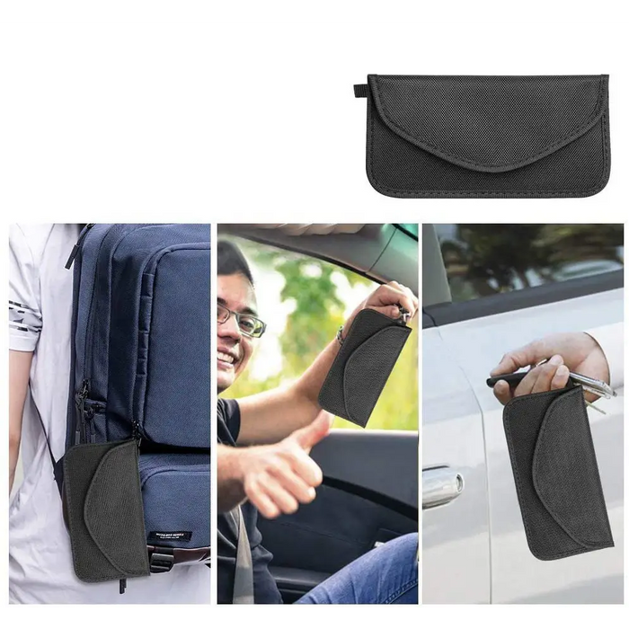 Anti-theft Case for Car Keys Phone Radio Blocking Faraday Box Faraday Cage 20cm x 11cm Black - Other cell phone