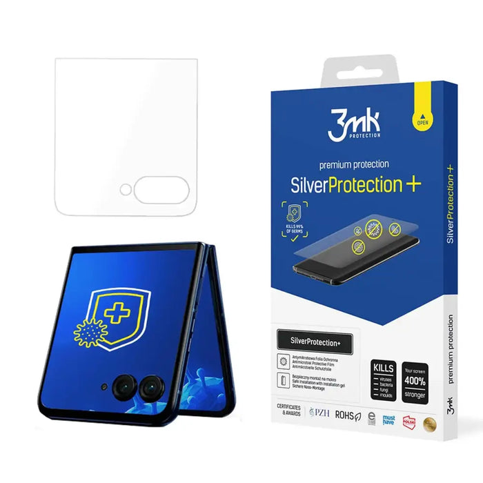 Antibacterial protective film 3mk SilverProtection+ for Motorola Razr 50 (front) - Cell phone protection