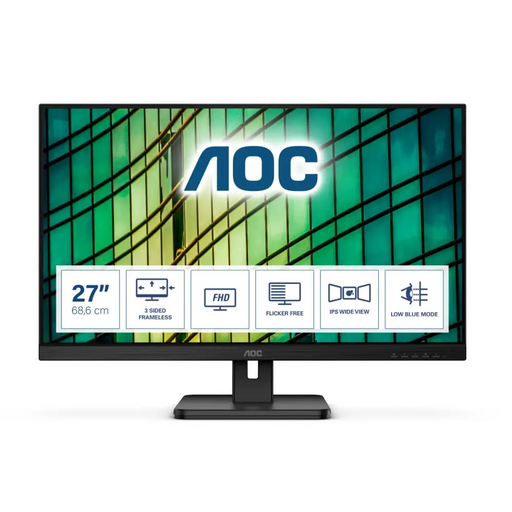 AOC 27E2QAE 27inch Full HD monitor VGA HDMI - Потребителски монитори<<<Дисплеи<<<Аудио Видео Дисплеи и