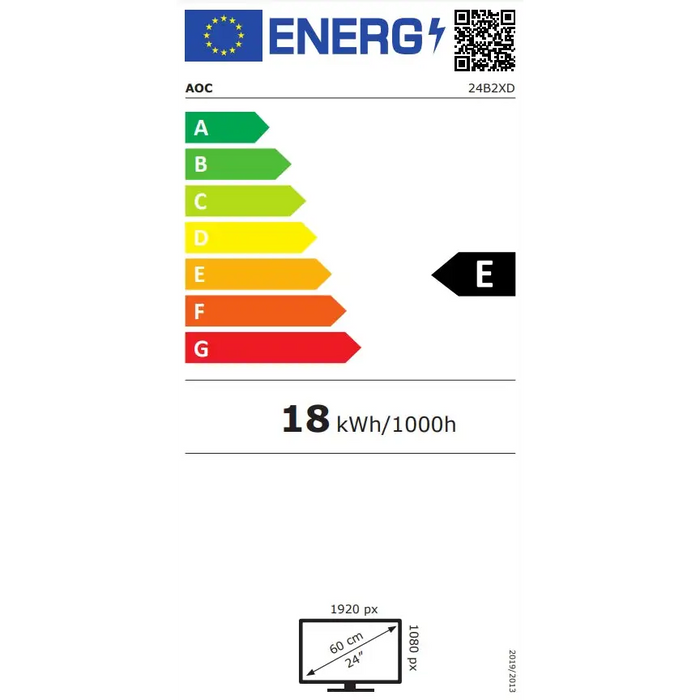 AOC B2 24B2XD LED display 60.5 cm (23.8’’) 1920 x 1080 pixels Full HD Black - Потребителски монитори<<<Дисплеи<<<Аудио