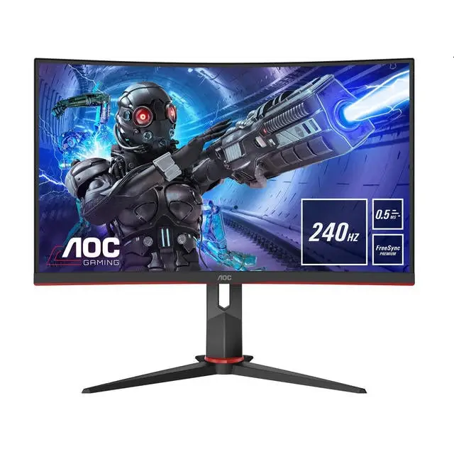 AOC C27G2ZU/BK 27inch 1920x1080 VA Curved 240Hz MPRT FreeSync Premium USB HUB SPEAKERS 1xDP 2xHDMI VESA 100x100