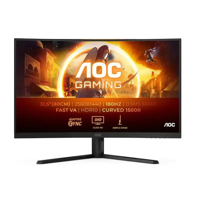 AOC CQ32G4VE 31.5’’ Curved 1500R Fast VA WLED 2560x1440@180 Hz 1ms GtG 0.5ms MPRT 300 cd/m2 3500:1 80M:1 DCR Adaptive