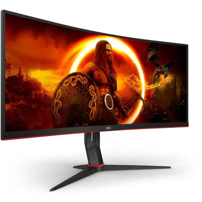 AOC CU34G2XP/BK 34’’ Curved 1500R VA WLED 3440x1440@180Hz 1ms GtG 1ms MPRT 430 cd/m2 4000:1 80M:1 DCR Tilt Height