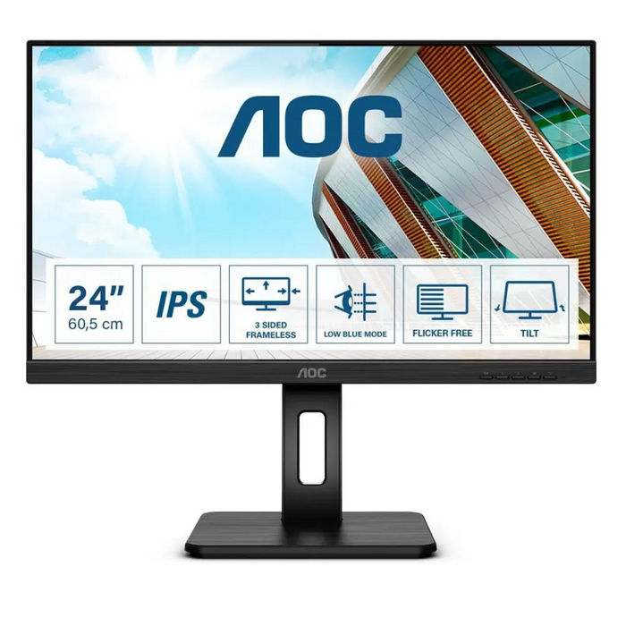 AOC P2 24P2Q LED display 60.5 cm (23.8’’) 1920 x 1080 pixels Full HD Black