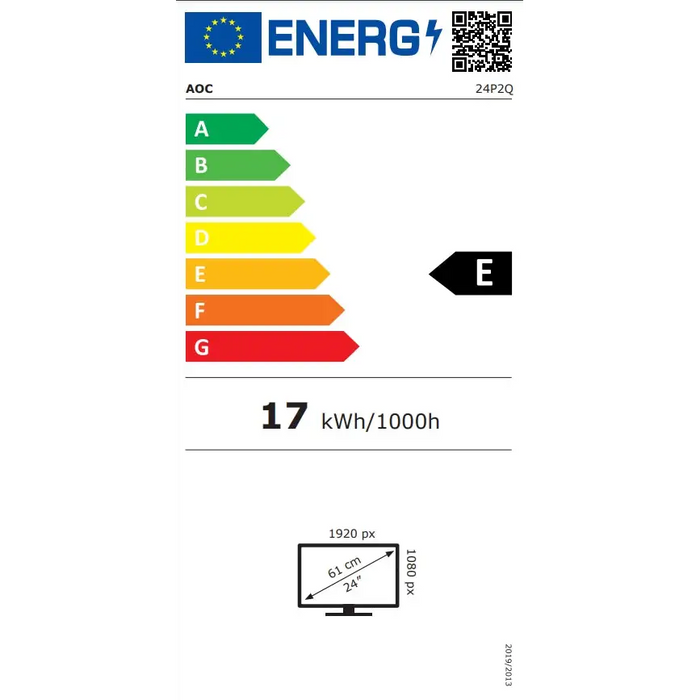 AOC P2 24P2Q LED display 60.5 cm (23.8’’) 1920 x 1080 pixels Full HD Black