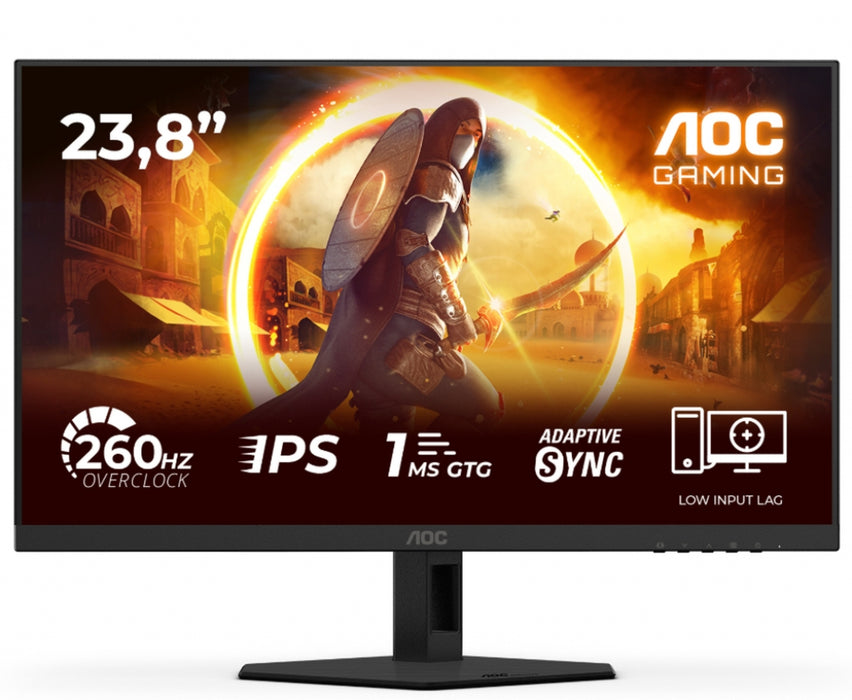 Monitor AOC 24G4ZRE, 23.8" Fast IPS WLED, 1920x1080@260Hz (OC, Native 240Hz), 1ms GtG, 0.3ms MPRT, 3