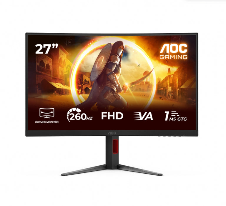Monitor AOC C27G4Z2, 27" Curved 1500R, Fast VA, WLED, 1920x1080@260Hz (OC, Native 240Hz), 1ms GtG, 0