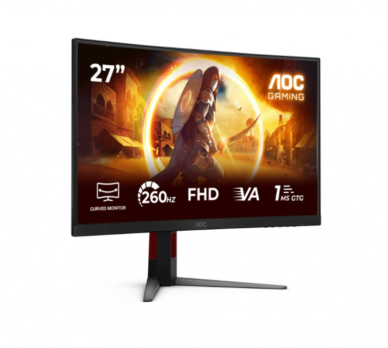 Monitor AOC C27G4Z2, 27" Curved 1500R, Fast VA, WLED, 1920x1080@260Hz (OC, Native 240Hz), 1ms GtG, 0