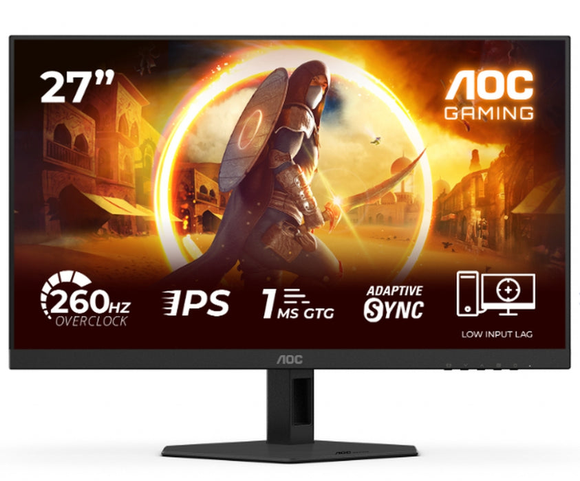 Monitor AOC 27G4ZRE, 27" Fast IPS WLED, 1920x1080@260Hz (OC, Native 240Hz), 1ms GtG, 0.3ms MPRT, 300
