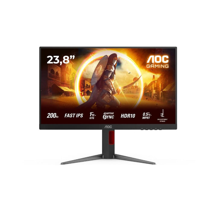 AOC 24G4HA, 23.8" IPS WLED, 1920x1080@200Hz, 1ms GtG, 0.5ms MPRT, 300cd m/2, 1000:1, 80M:1 DCR, Adaptive Sync, FlickerFree, Low Blue Light, 2Wx2, Tilt, Height Adjust, Pivot, Swivel, 2xHDMI, DP