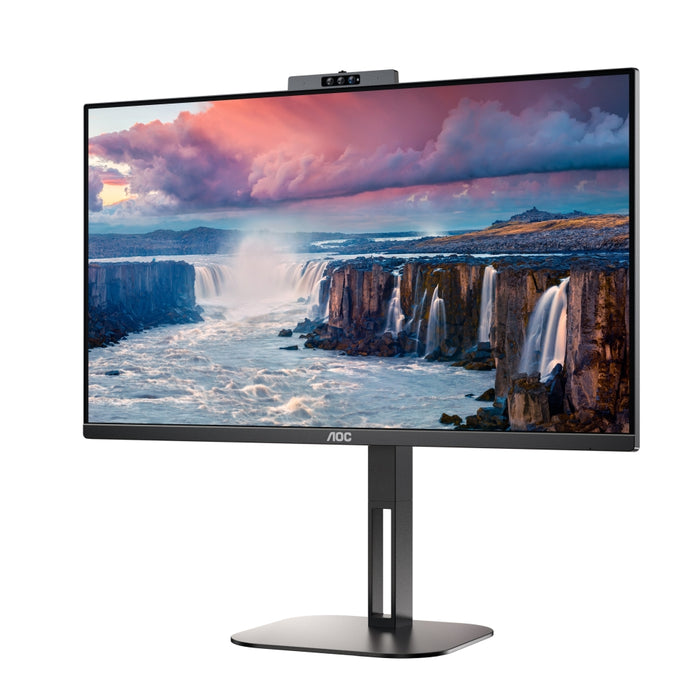 AOC 24V5CW/BK, 23.8" IPS WLED, 1920x1080@75Hz, 4ms GtG, 1ms MPRT, 300cd m/2, 1000:1, DCR 20M:1, FreeSync, FlickerFree, Low Blue Light, 5Wx2, 2MP Windows Hello, Tilt, Height Adjust, Pivot, Swivel, HDMI, DP, USB hub