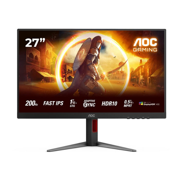 AOC 27G4HA, 27" Fast IPS WLED, 1920x1080@200Hz, 1ms GtG, 0.5ms MPRT, 300cd m/2, 1000:1, 80M:1 DCR, Adaptive Sync, FlickerFree, Low Blue Light, 2Wx2, Tilt, Height Adjust, Pivot, Swivel, 2xHDMI, DP