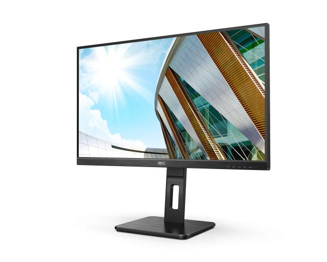 AOC 27P2Q, 27" IPS WLED, 1920x1080@75Hz, 4ms GtG, 300cd m/2, 1000:1, 50M:1 DCR, Adaptive Sync, FlickerFree, Low Blue Light, 2Wx2, Tilt, Height Adjust, Pivot, Swivel, D-SUB, DVI, HDMI, DP, USB hub