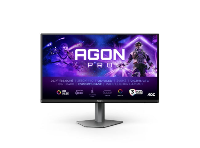 AOC AG276QZD2 27inch OLED 2560x1440 240Hz FreeSync HDMI Black/Grey