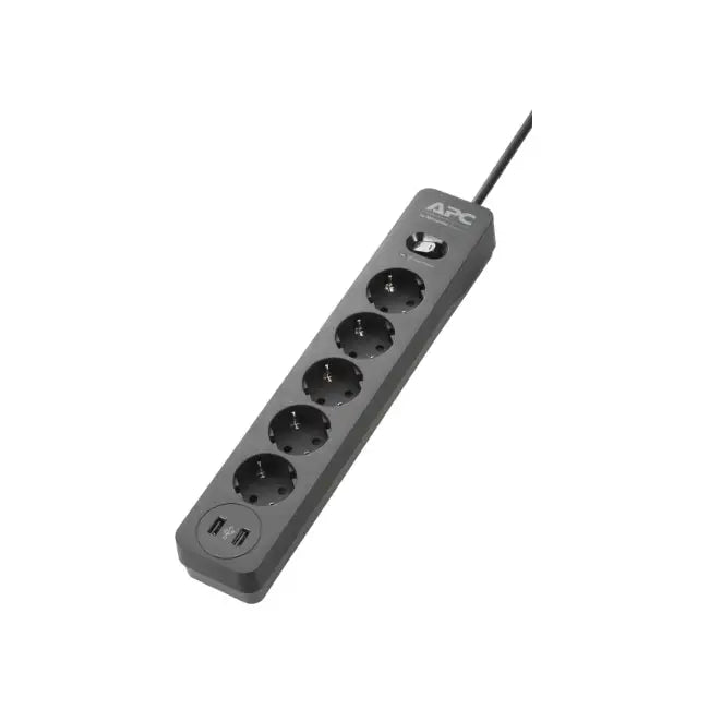 APC Essential SurgeArrest 5 Outlet 2 USB Ports Black 230V - Surge Suppressors<<<APC непрекъсваеми