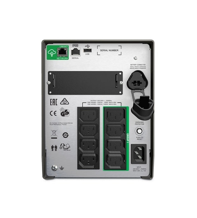 APC Smart-UPS 1000VA LCD 230V with SmartConnect + APC Easy-UPS BV 800VA, AVR, IEC Outlet, 230V