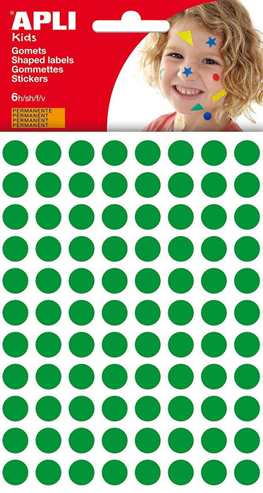 Stickers Apli Kids Gomets Green Circular (10 Units)
