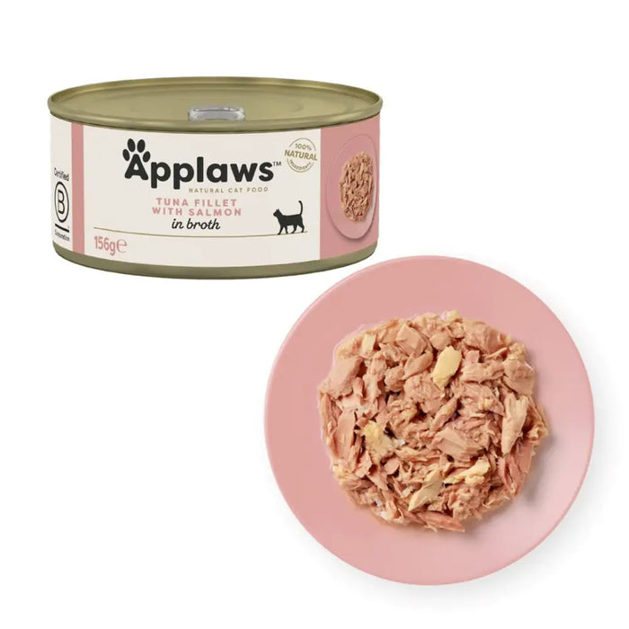 APPLAWS Tuna fillet with salmon in broth - wet cat food - 156g - Wet foodDLK-KAM<<<For the catDLK<<<ActionPL