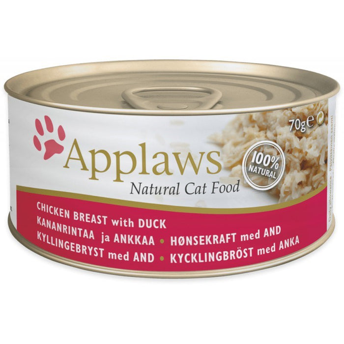 APPLAWS Natural Cat Food Chicken breast with duck - wet cat food - 70g