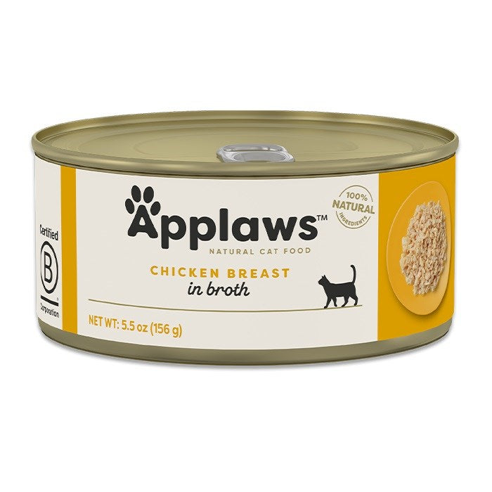 APPLAWS Chicken breast in broth - wet cat food - 156g