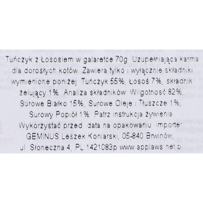 Cat food Applaws Tuna fillet with salmon in jelly Salmon Tuna Fish 70 g