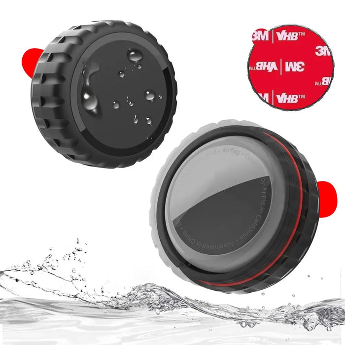 Apple AirTag Case Screw-on Waterproof Self-Adhesive - Black - 4 pieces - Other cell phone equipment<<<HurtelXML