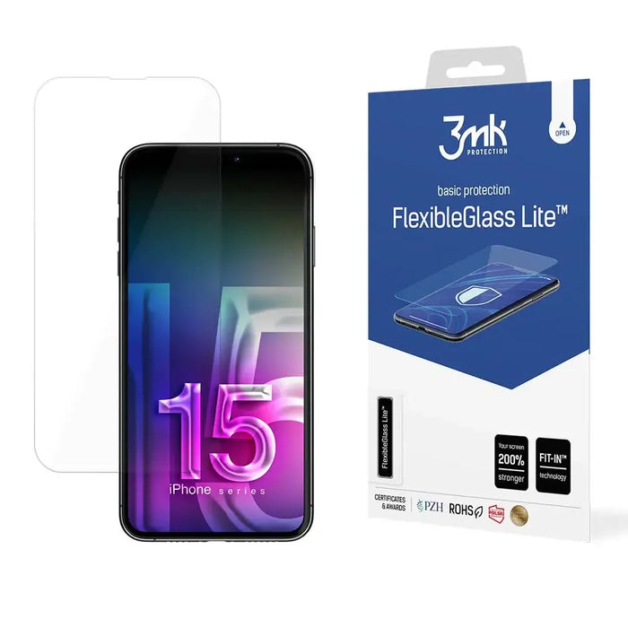 Apple iPhone 15 Pro - 3mk FlexibleGlass Lite™ - Cell phone tempered glass<<<HurtelXML