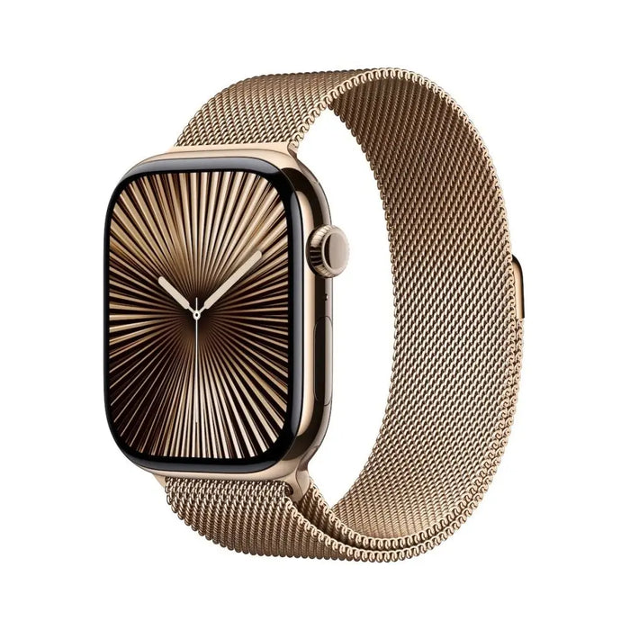 APPLE Watch S10 Cellular 42mm Gold Titanium Case with Gold Milanese Loop - Смарт часовници<<<Преносими