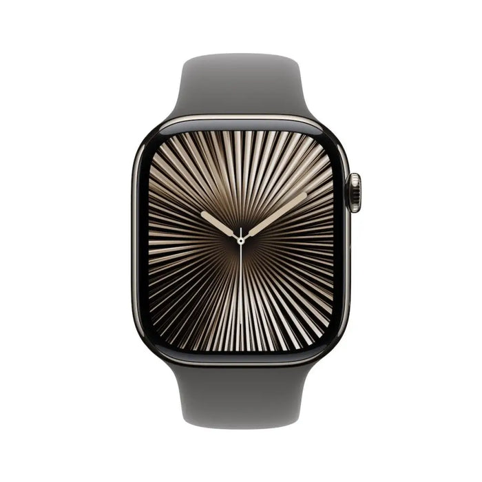 APPLE Watch S10 Cellular 42mm Natural Titanium Case with Stone Grey Sport Band SM - Смарт часовници<<<Преносими