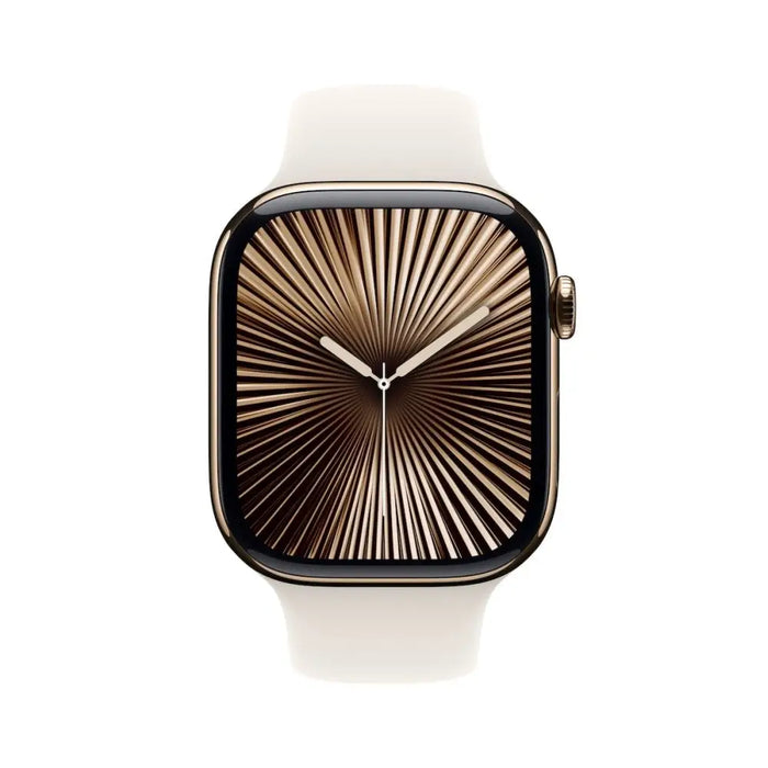 APPLE Watch S10 Cellular 46mm Gold Titanium Case with Starlight Sport Band SM - Смарт часовници<<<Преносими