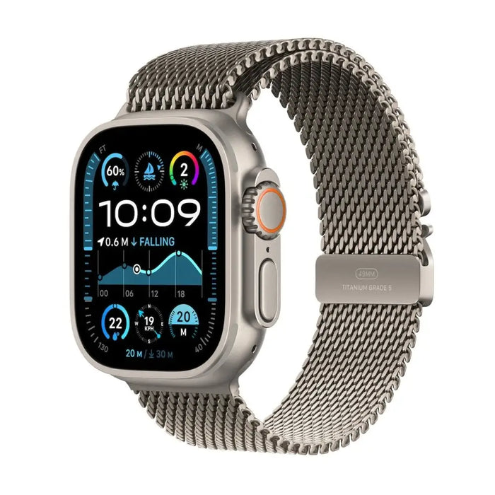 APPLE Watch Ultra2 v2 Cellular 49mm Natural Titanium Case with Natural Titanium Milanese Loop S - Смарт