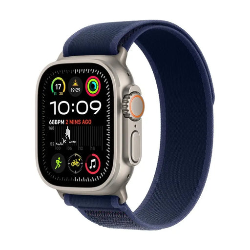 Apple Watch Ultra2 v2 Cellular 49mm Natural Titanium Case with Blue Trail Loop - M/L - Watch<<<APPLE