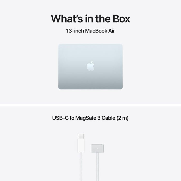 Laptop Apple MacBook Air 13" M5 1TB Sky Blue mdhj4 , 1000 , 13.60 , 16 , Apple M5 , Apple M5 10 Core , Apple M5 10 Core GPU , Mac OS