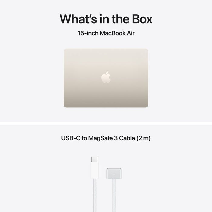 Laptop Apple MacBook Air 15" M5 512GB Starlight mdvd4 , 15.30 , 16 , 512 , Apple M5 , Apple M5 10 Core , Apple M5 10 Core GPU , Mac OS