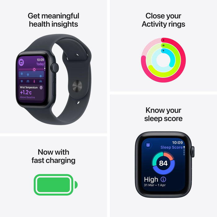 Smartwatch Apple Watch SE 3 Black 1,78" Ø 44 mm