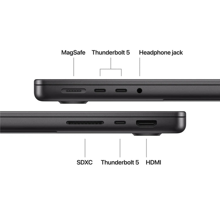 Apple 14-inch MacBook Pro: Apple M5 Pro chip with 15-core CPU and 16-core GPU, 24GB, 1TB SSD - Space Black